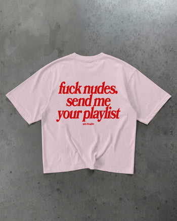 Heavy Oversized Tee - Send Me Your Playlist