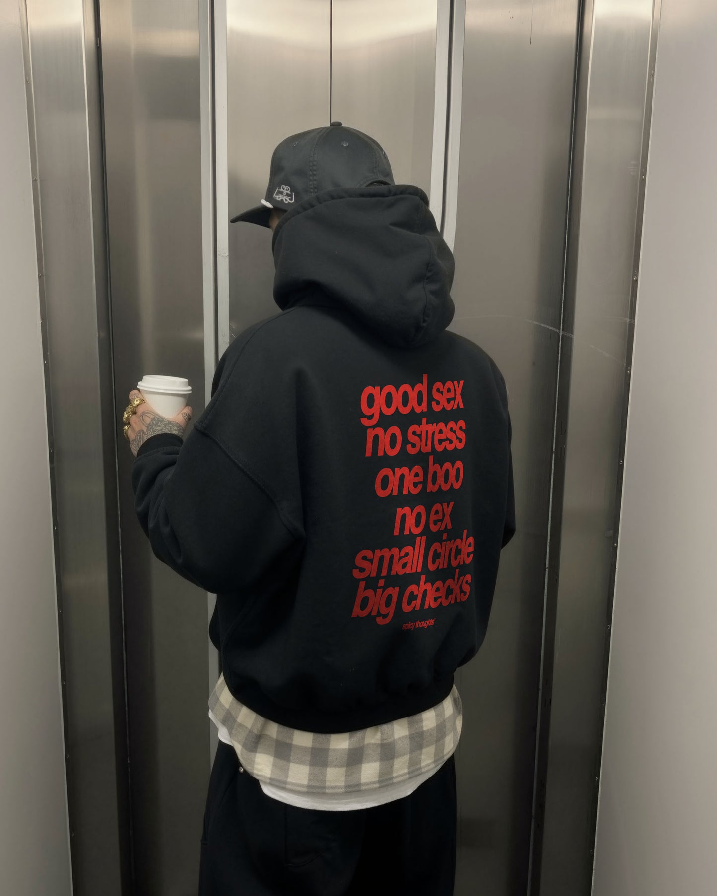 Oversized Hoodie - Small Circle Big Checks