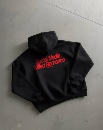 Oversized Hoodie - Social Media Killed Romance