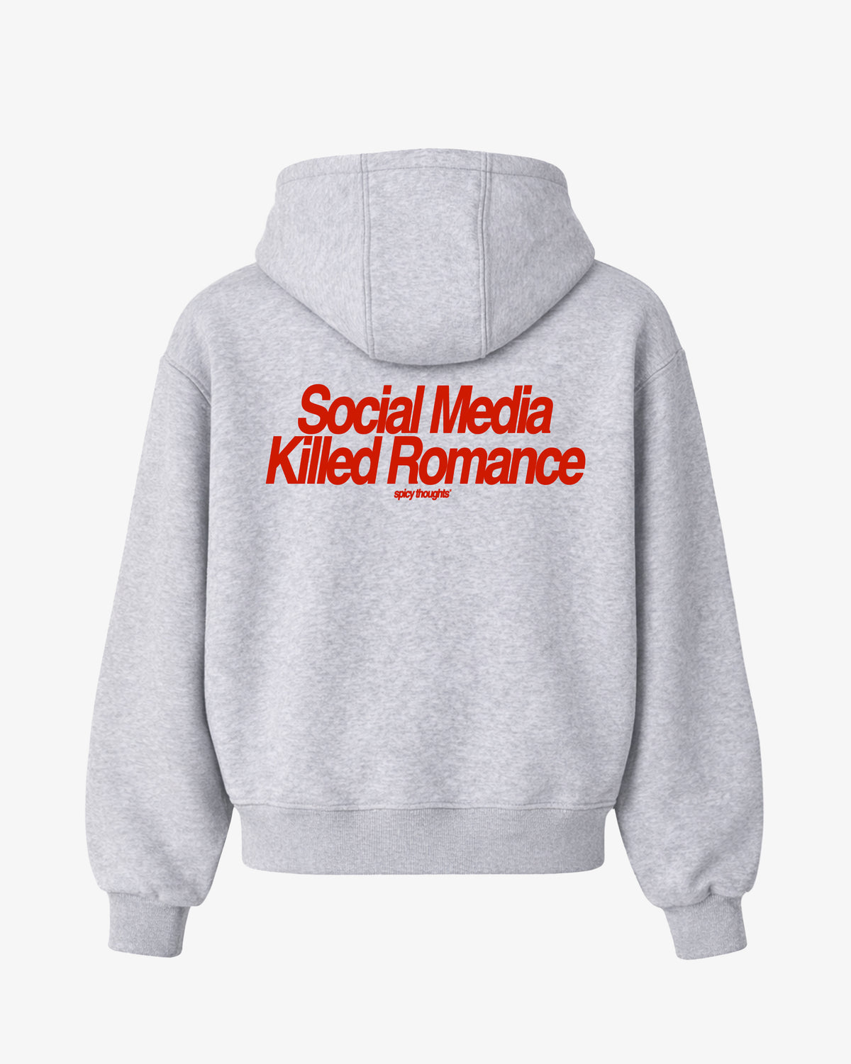 Oversized Hoodie - Social Media Killed Romance
