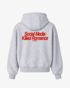 Oversized Hoodie - Social Media Killed Romance