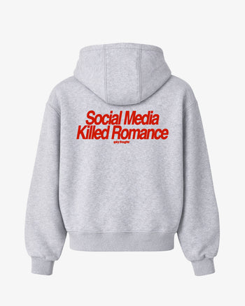 Oversized Hoodie - Social Media Killed Romance