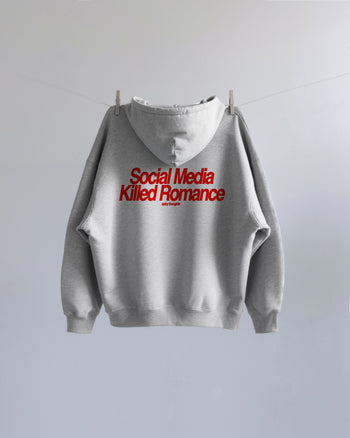 Oversized Hoodie - Social Media Killed Romance
