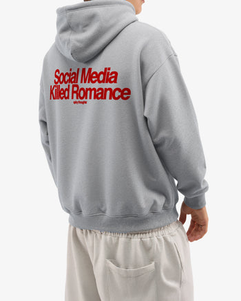 Oversized Hoodie - Social Media Killed Romance