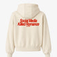 Oversized Hoodie - Social Media Killed Romance