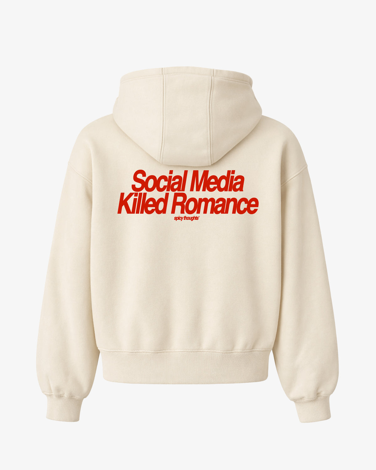 Oversized Hoodie - Social Media Killed Romance