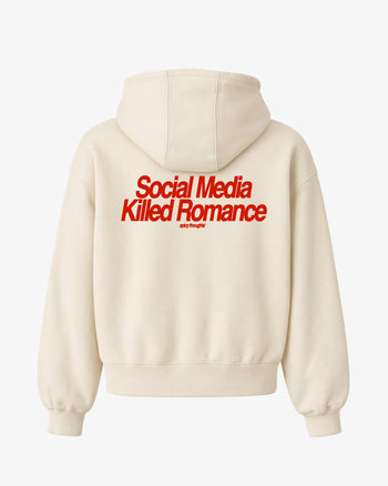 Oversized Hoodie - Social Media Killed Romance