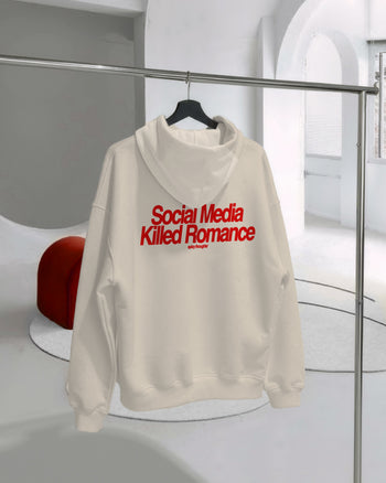 Oversized Hoodie - Social Media Killed Romance