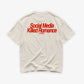 Heavy Oversized Tee - Social Media Killed Romance