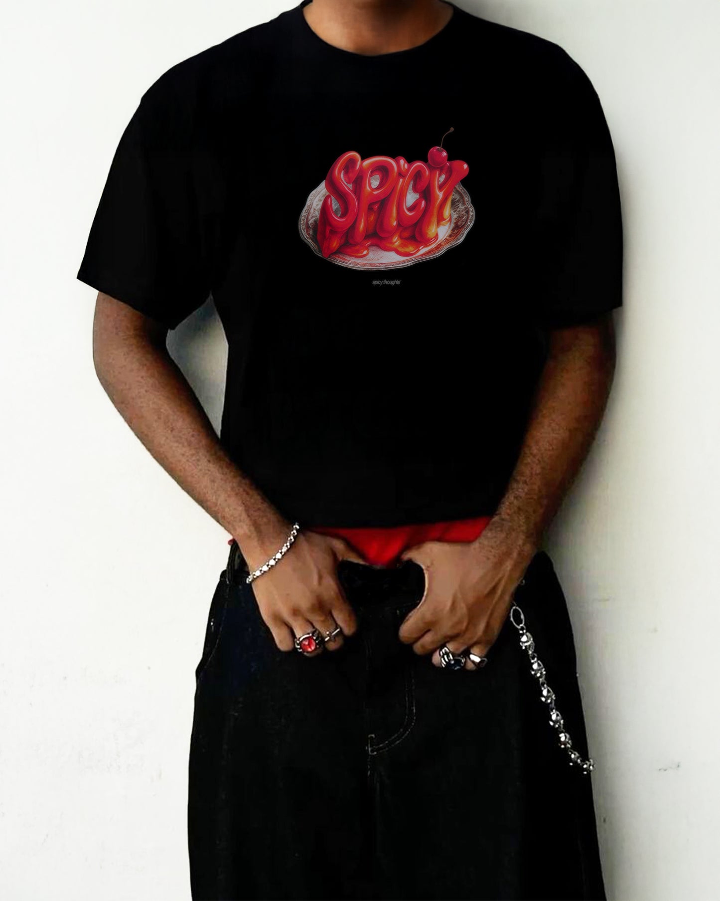 Heavy Oversized Tee - Spicy Cherry