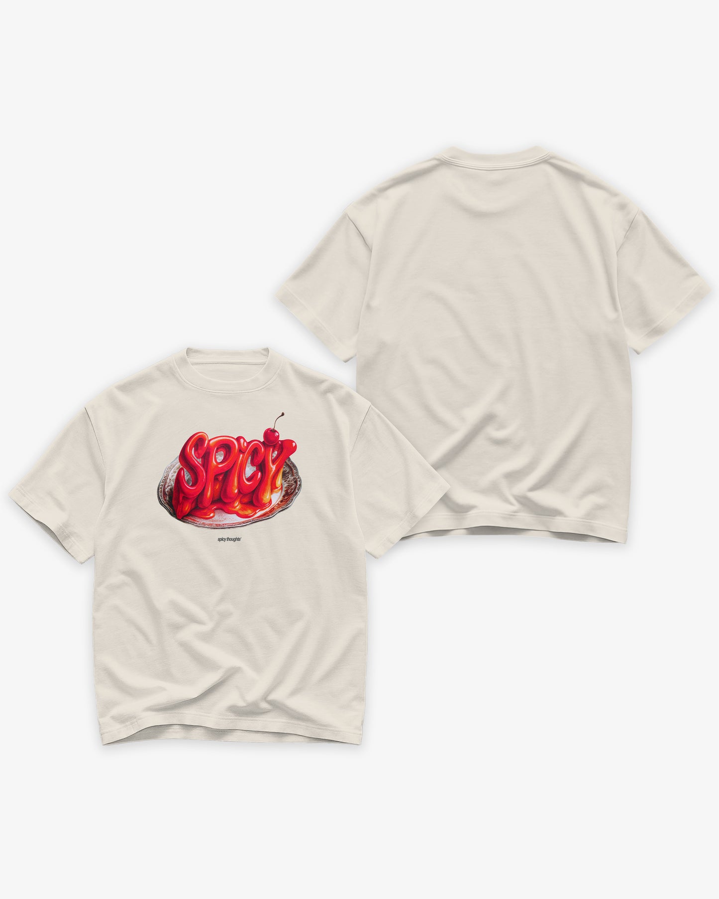 Heavy Oversized Tee - Spicy Cherry