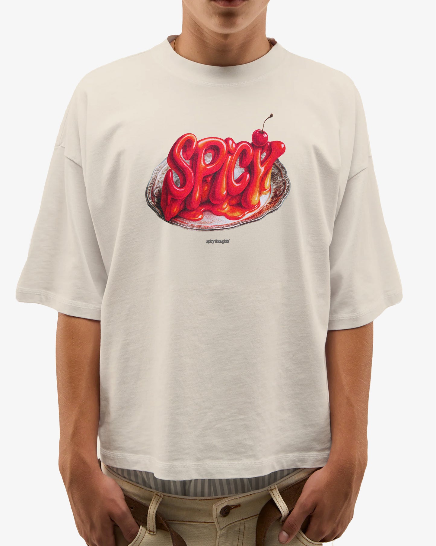 Heavy Oversized Tee - Spicy Cherry