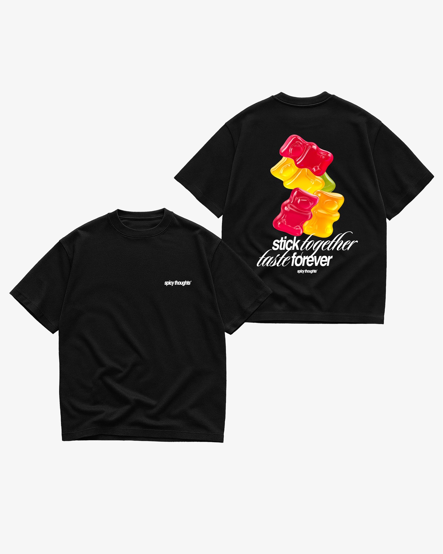 Heavy Oversized Tee - Stick Together Taste Forever