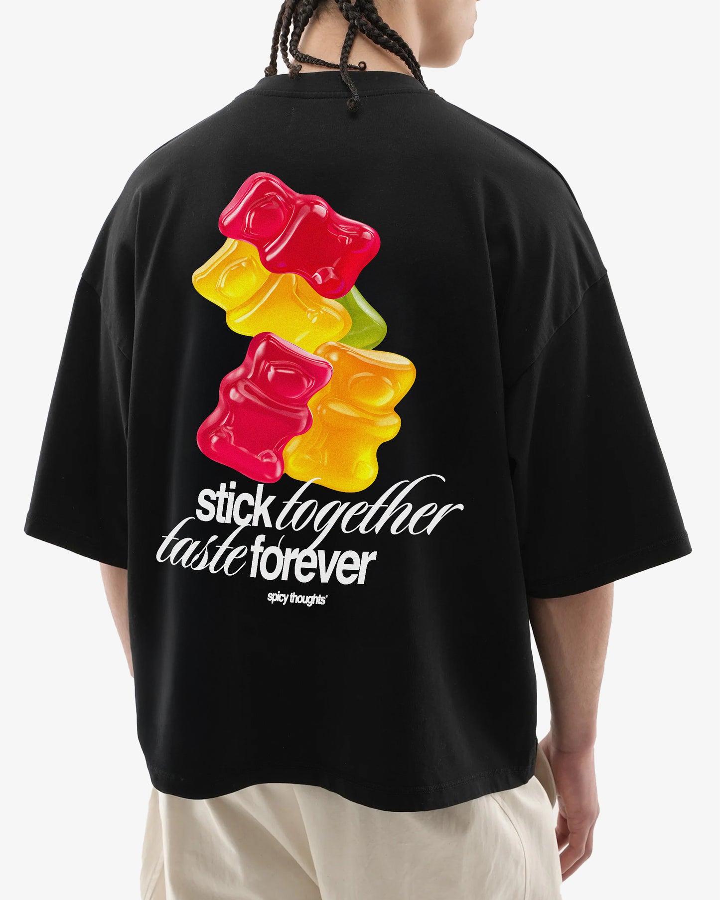 Heavy Oversized Tee - Stick Together Taste Forever