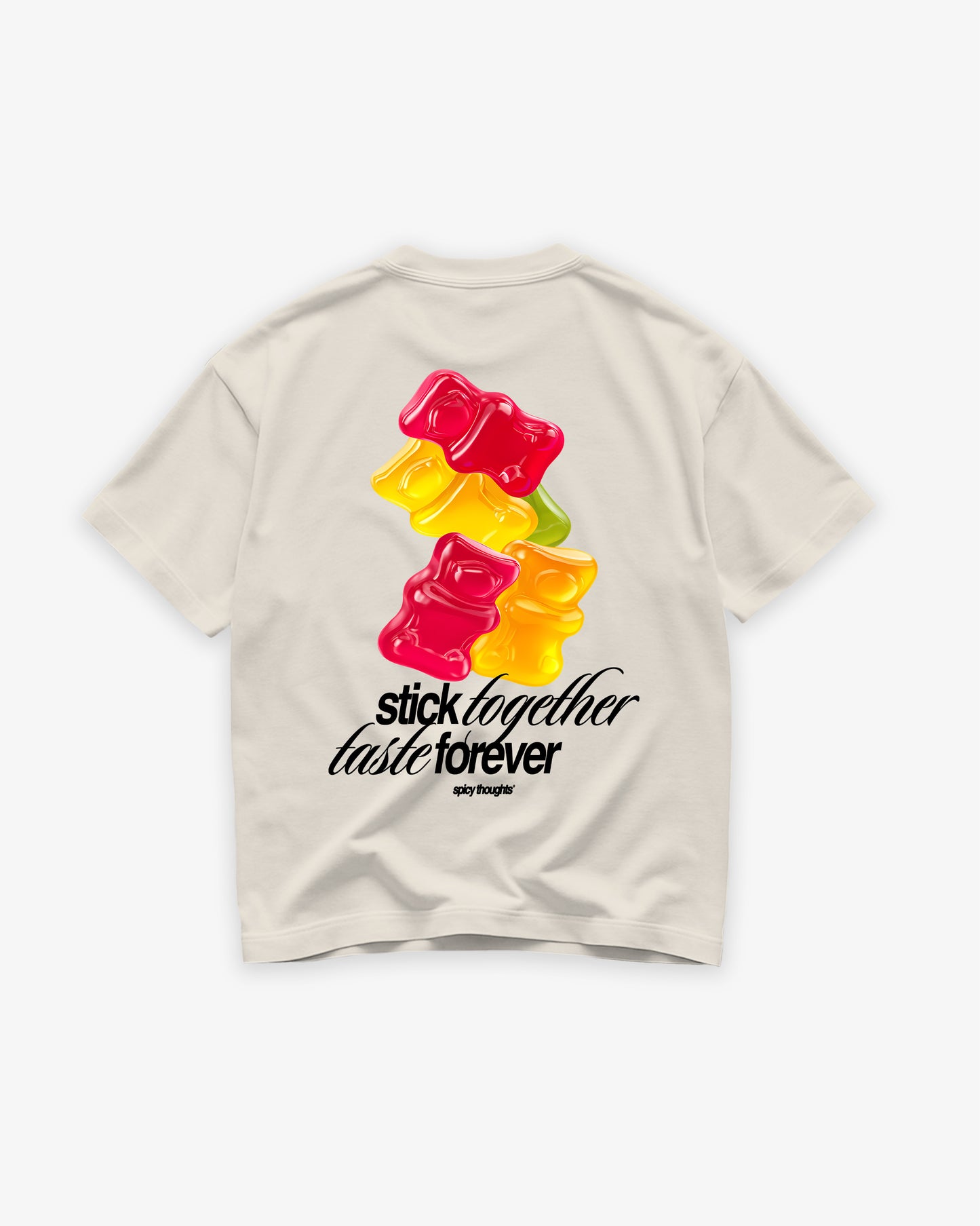 Heavy Oversized Tee - Stick Together Taste Forever