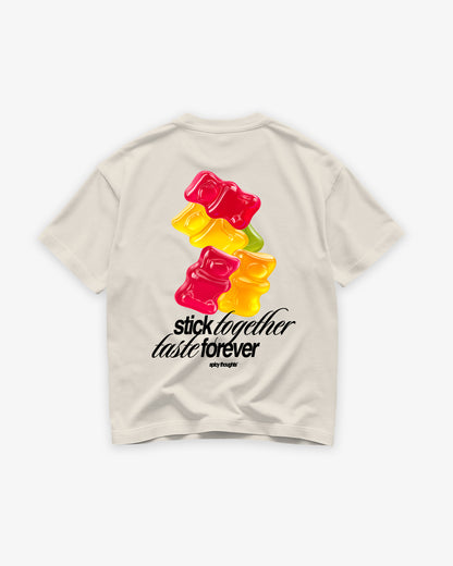 Heavy Oversized Tee - Stick Together Taste Forever