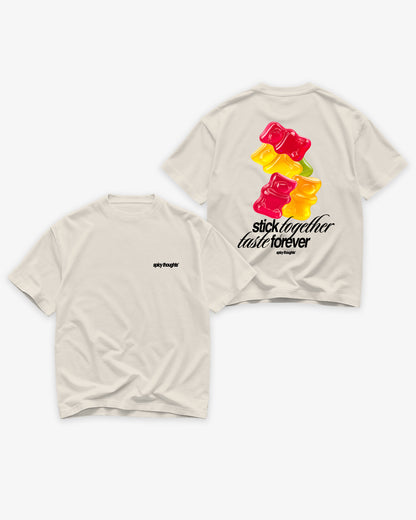 Heavy Oversized Tee - Stick Together Taste Forever