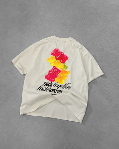 Heavy Oversized Tee - Stick Together Taste Forever