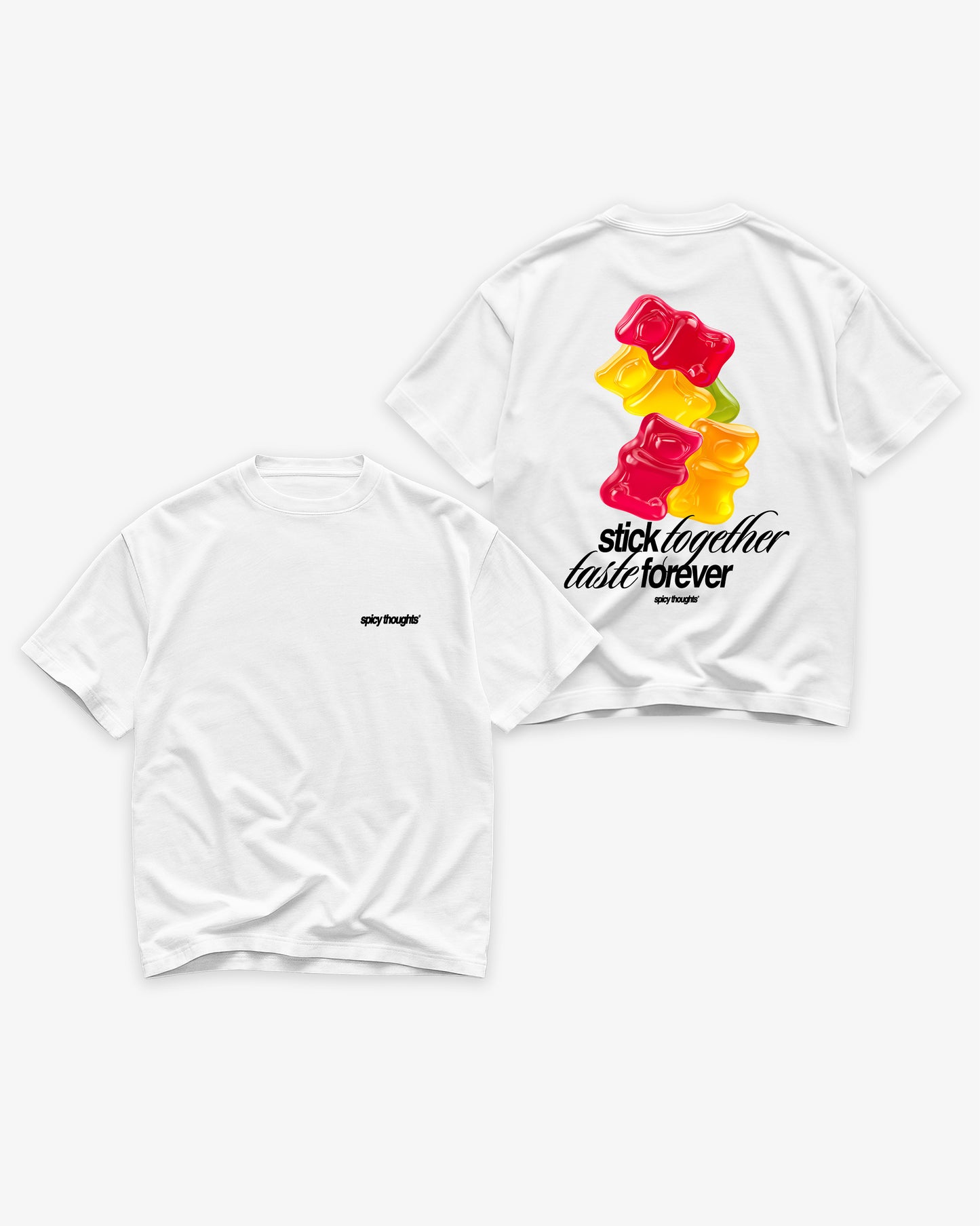Heavy Oversized Tee - Stick Together Taste Forever