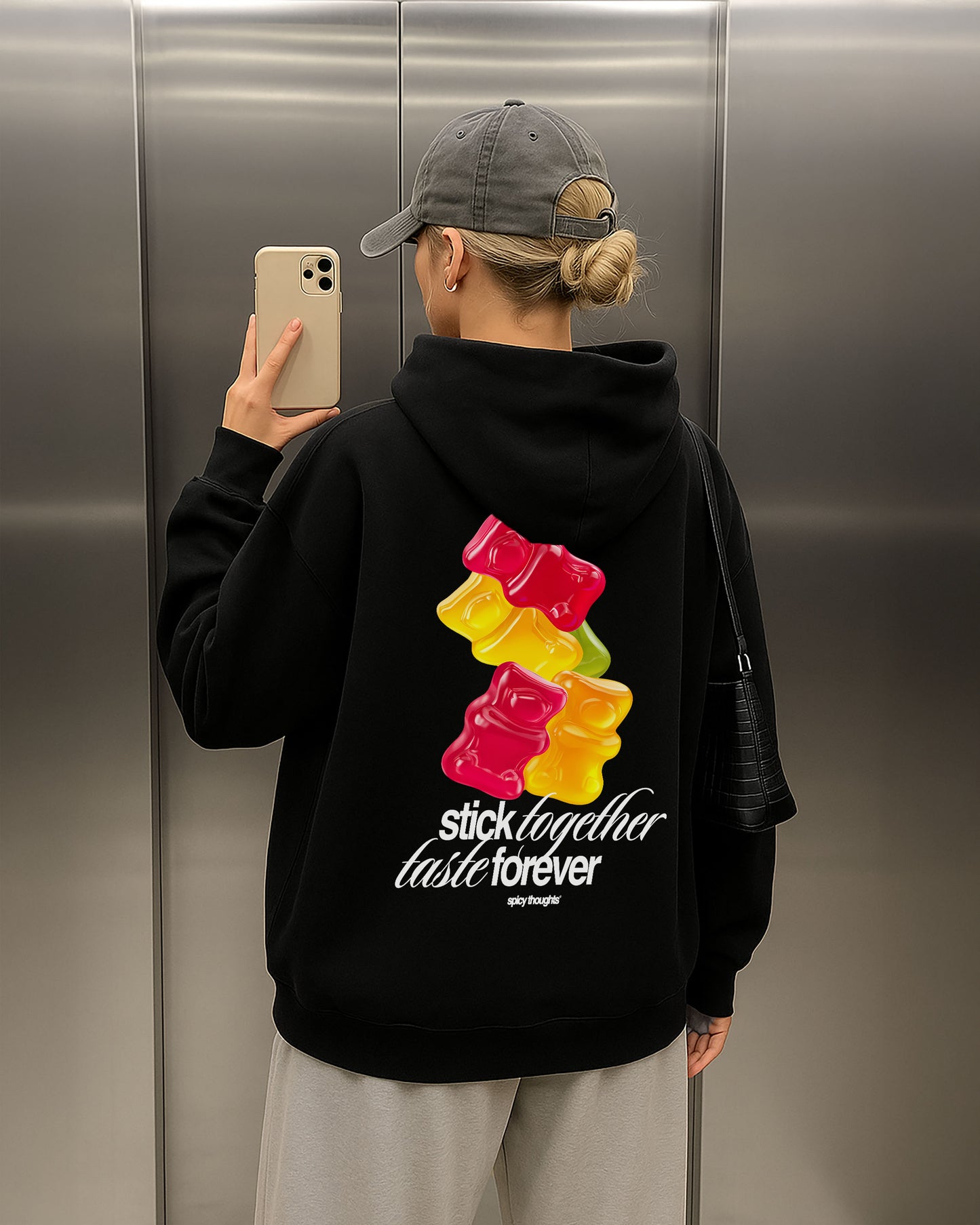 Oversized Hoodie - Stick Together Taste Forever