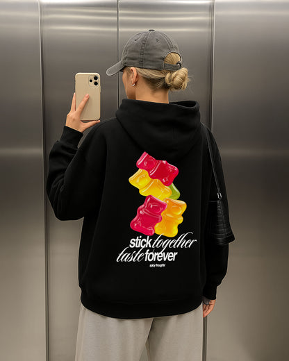 Oversized Hoodie - Stick Together Taste Forever