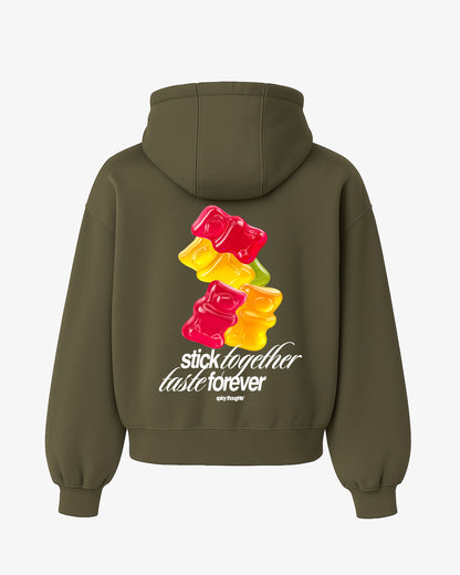 Oversized Hoodie - Stick Together Taste Forever