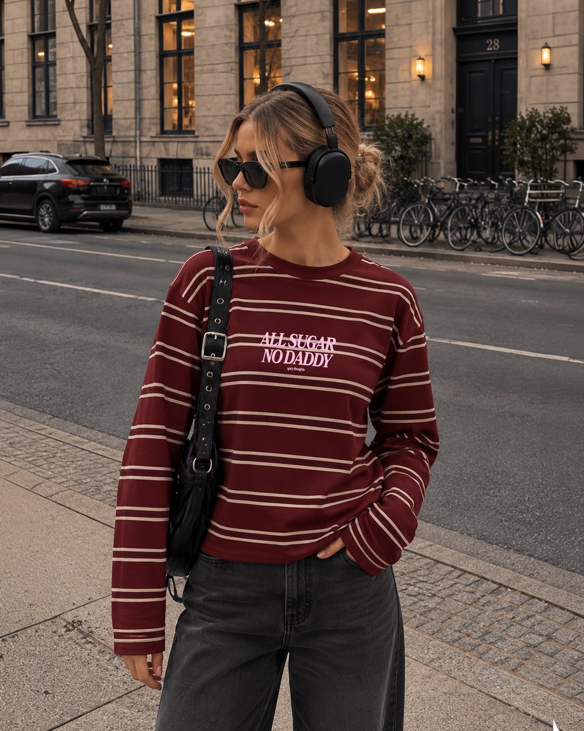 Striped Longsleeve Girls - All sugar. No daddy
