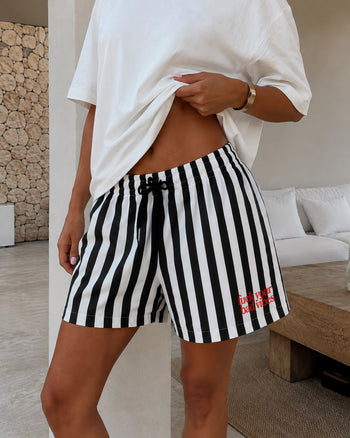 Stripe Swim Shorts - Fuck Your Bad Vibes