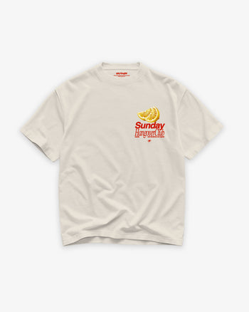 Heavy Oversized Tee - Sunday Hangover Club Frontprint