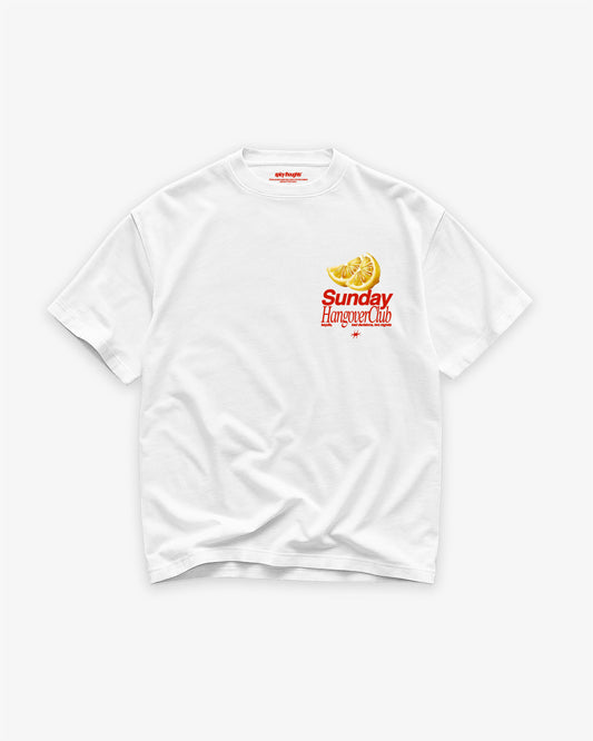 Heavy Oversized Tee - Sunday Hangover Club Frontprint