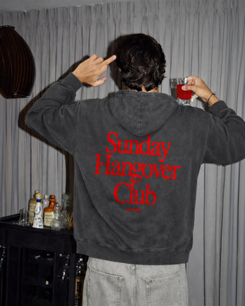 Oversized Hoodie Washed - Sunday Hangover Club