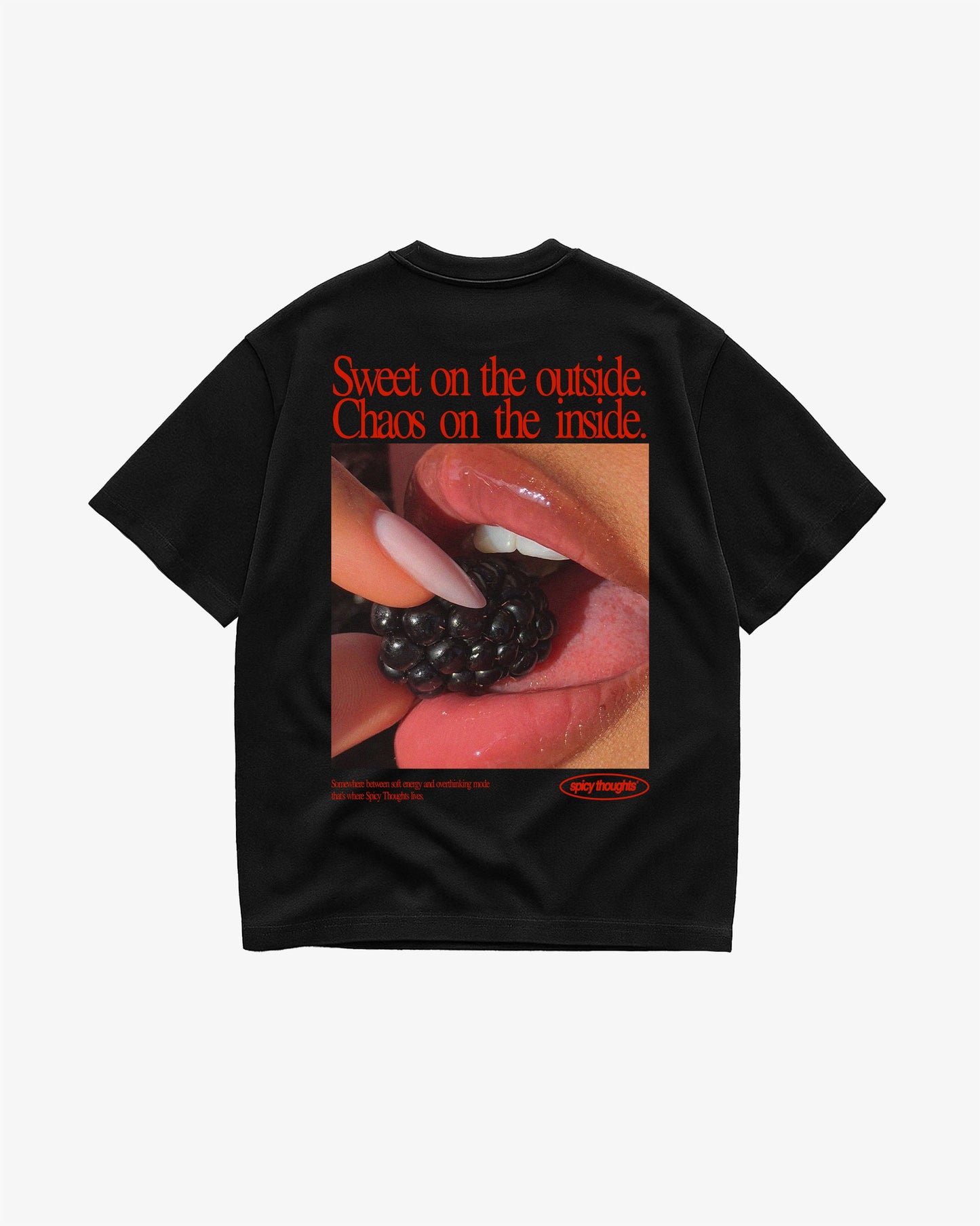 Heavy Oversized Tee - Sweet on the Outside. Chaos on the Inside.