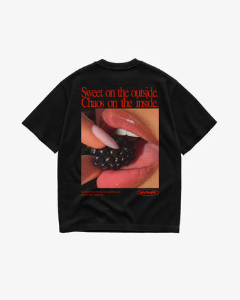 Heavy Oversized Tee - Sweet on the Outside. Chaos on the Inside.