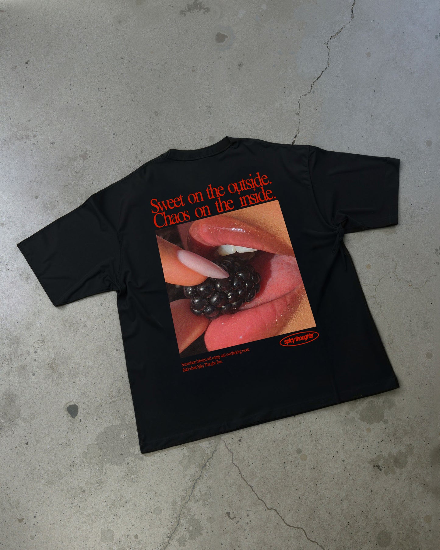 Heavy Oversized Tee - Sweet on the Outside. Chaos on the Inside.