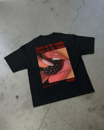 Heavy Oversized Tee - Sweet on the Outside. Chaos on the Inside.