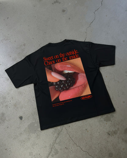 Heavy Oversized Tee - Sweet on the Outside. Chaos on the Inside.