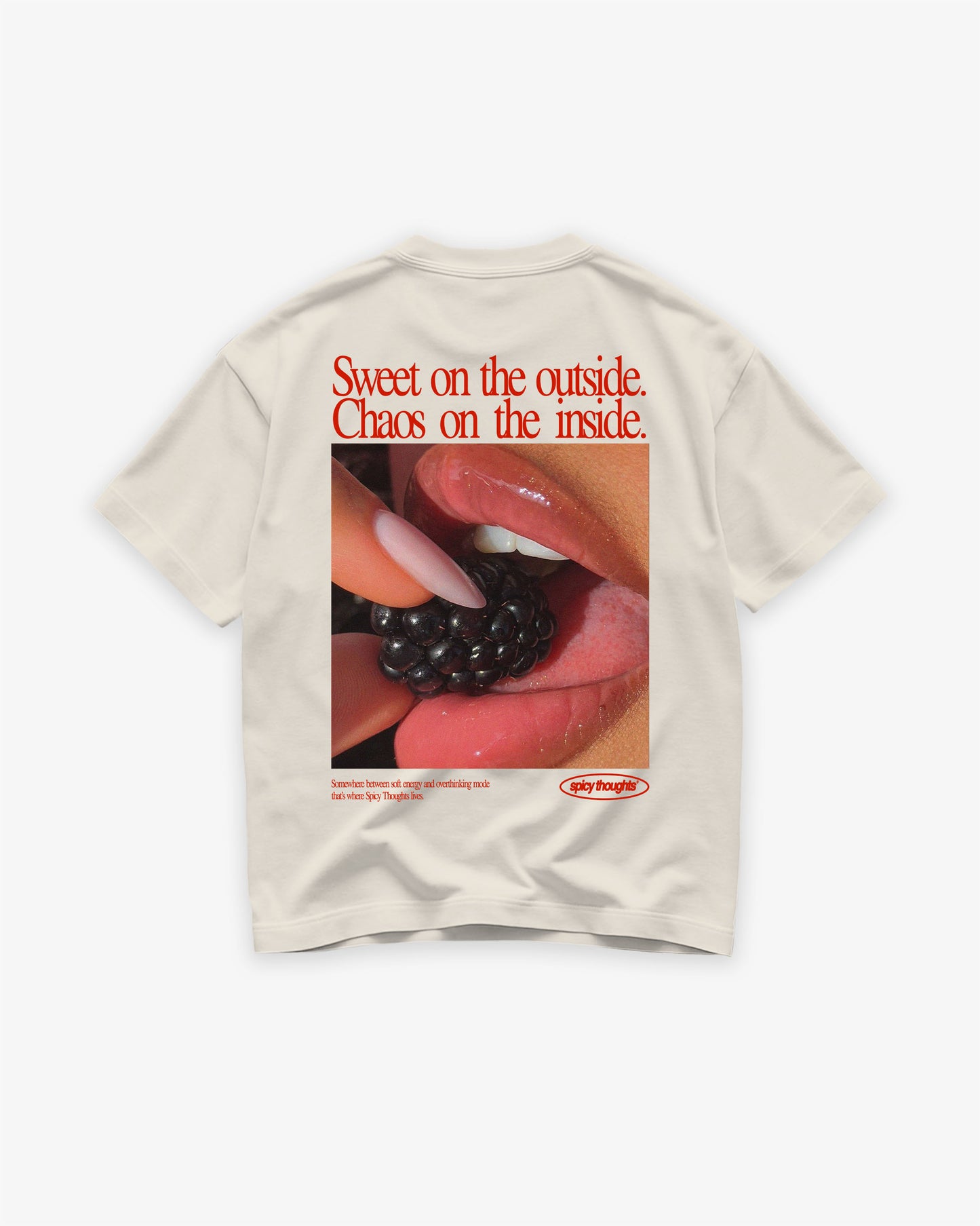 Heavy Oversized Tee - Sweet on the Outside. Chaos on the Inside.