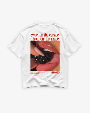 Heavy Oversized Tee - Sweet on the Outside. Chaos on the Inside.