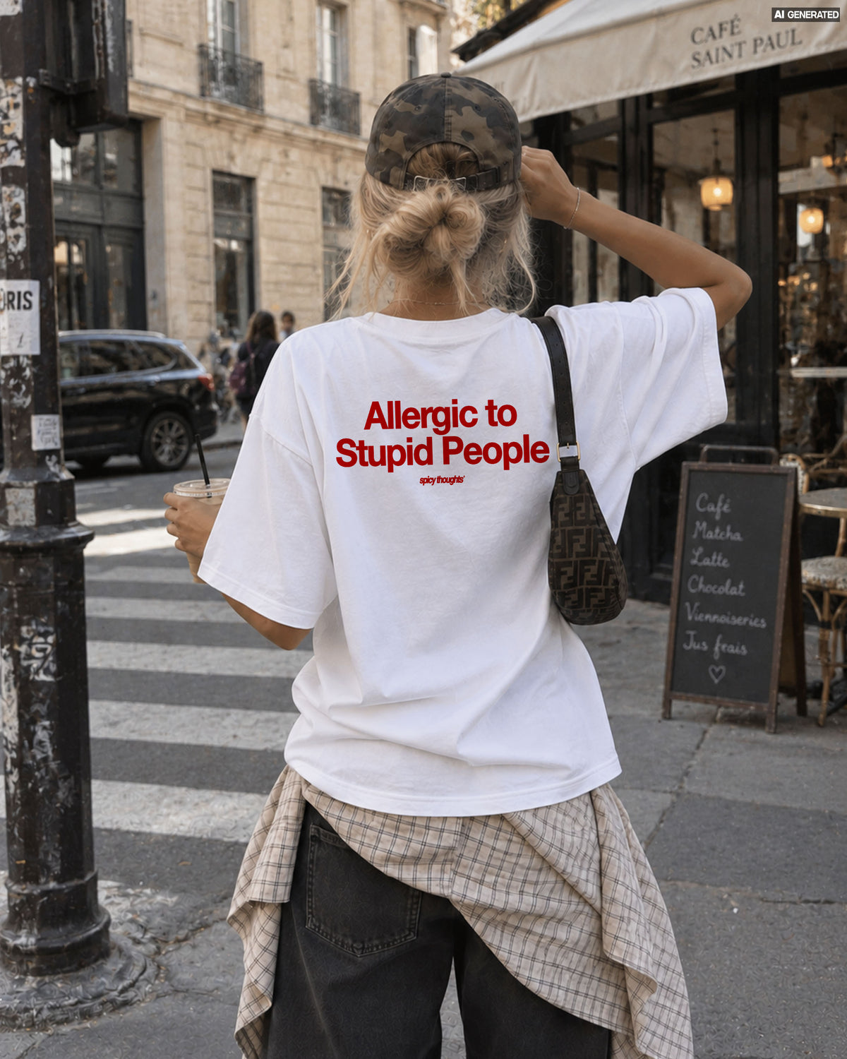 Heavy Oversized Tee - Allergic To Stupid People