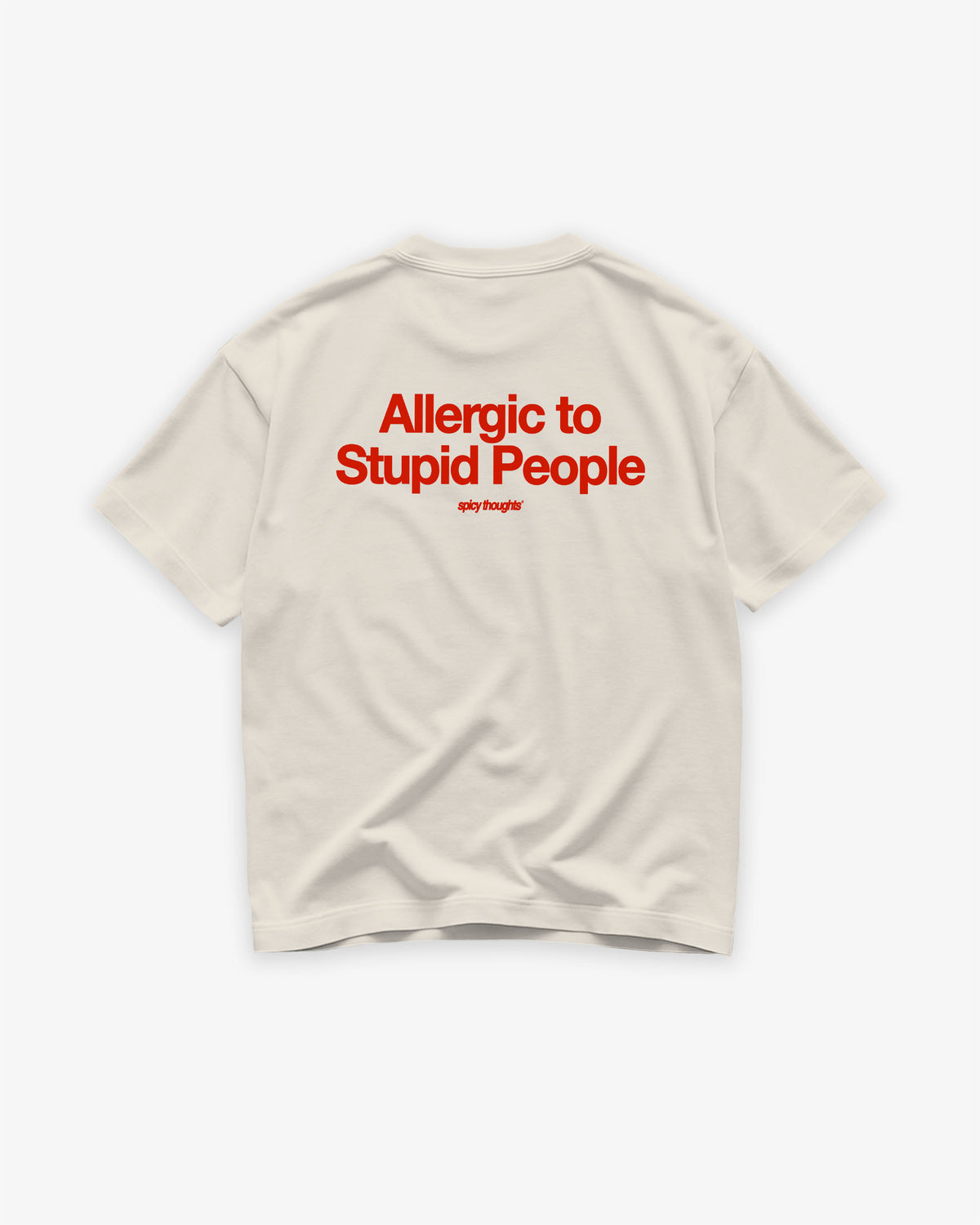 Heavy Oversized Tee - Allergic To Stupid People