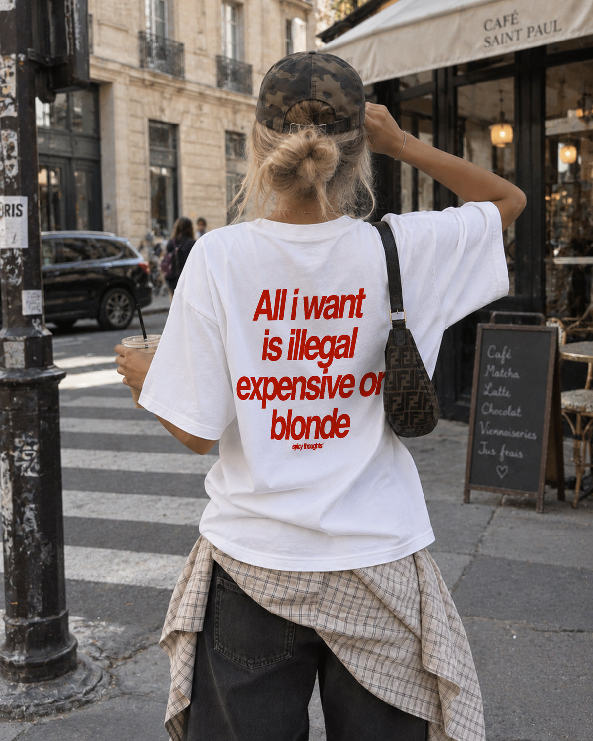 Heavy Oversized Tee - All I Want Is Illegal, Expensive or Blonde