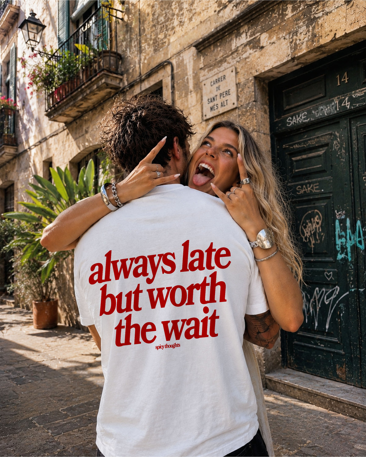 Heavy Oversized Tee - Always Late