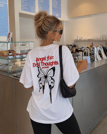 Heavy Oversized Tee - Angel Face Devil Thoughts