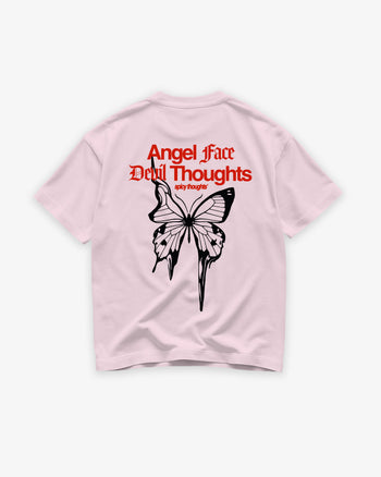 Heavy Oversized Tee - Angel Face Devil Thoughts