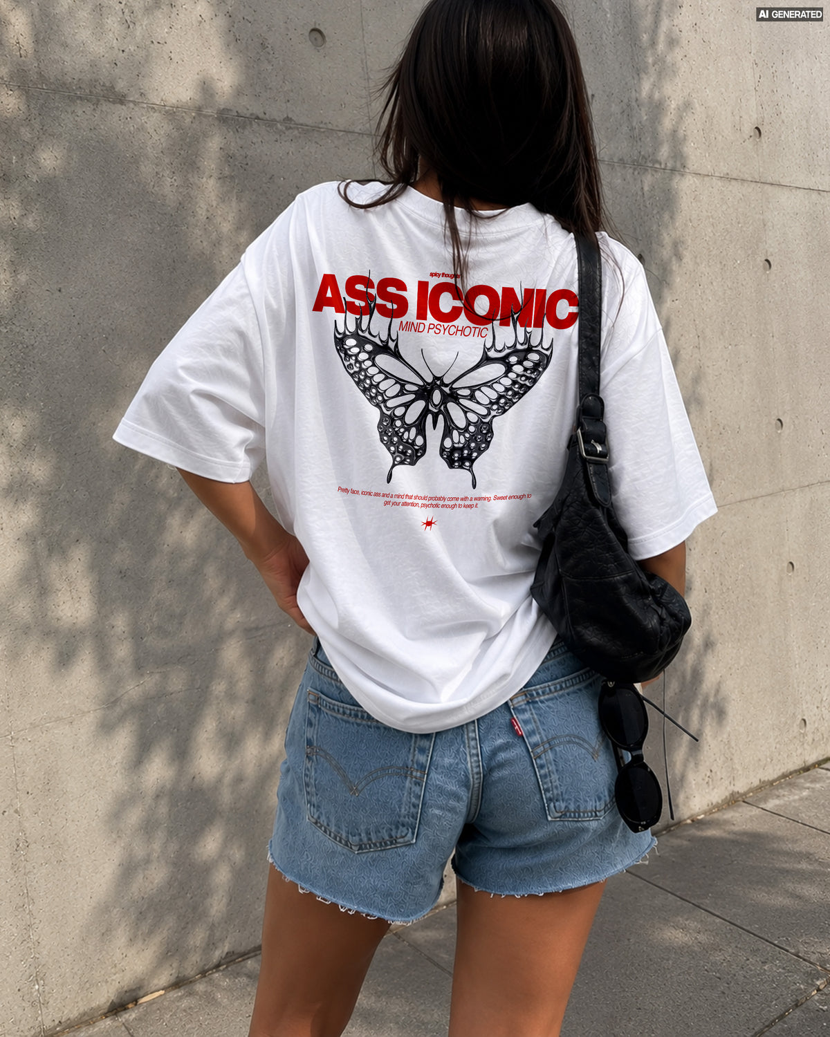Heavy Oversized Tee - Ass Iconic, Mind Psychotic
