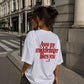 Heavy Oversized Tee - Aww My Middlefinger Likes You