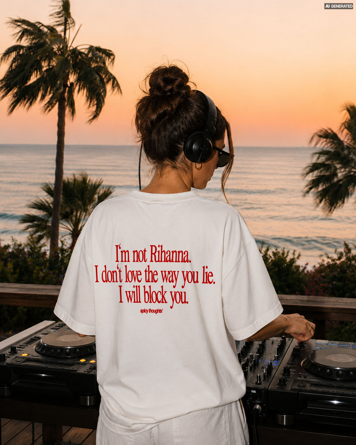 Heavy Oversized Tee - I Will Block You
