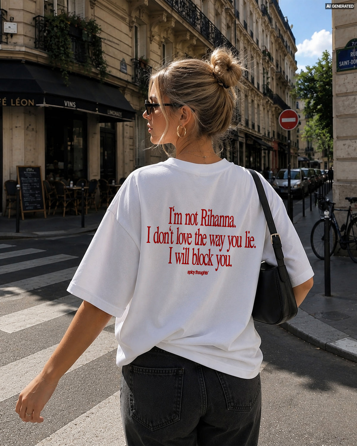 Heavy Oversized Tee - I Will Block You