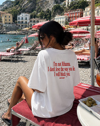Heavy Oversized Tee - I Will Block You