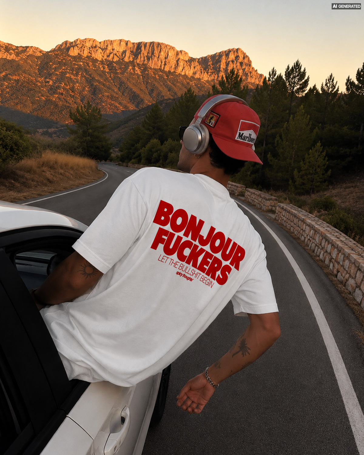 Heavy Oversized Tee - Bonjour Fuckers